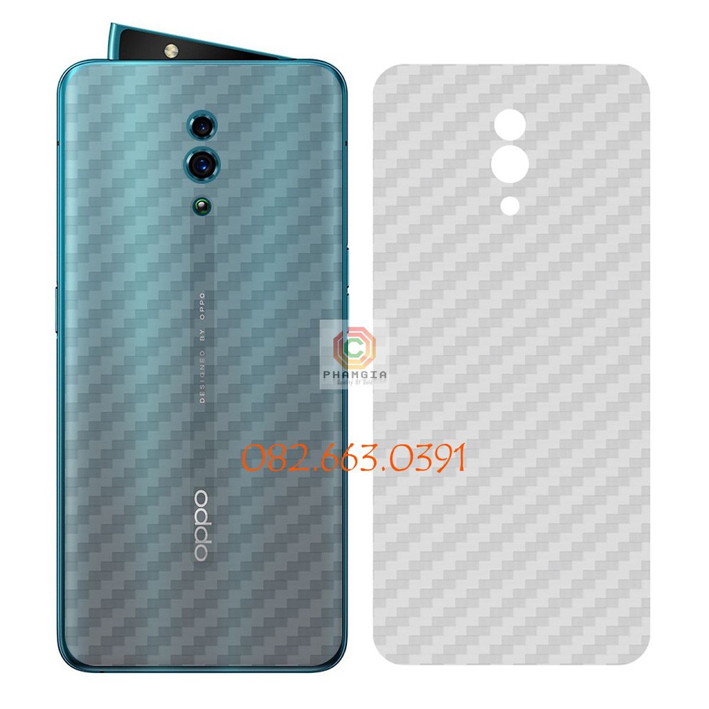 Miếng dán mặt lưng skin carbon OPPO RENO/ RENO Z/ A5s/ A7
