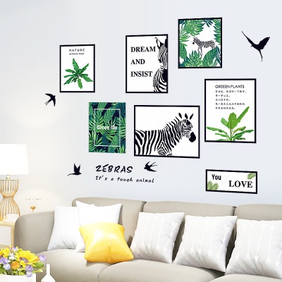DECAL TRANH DÁN TƯỜNG KHUNG ẢNH NGỰA XANH TRANG TRÍ DECOR PHÒNG NGỦ- TRANH TRÍ PHÒNG KHÁCH