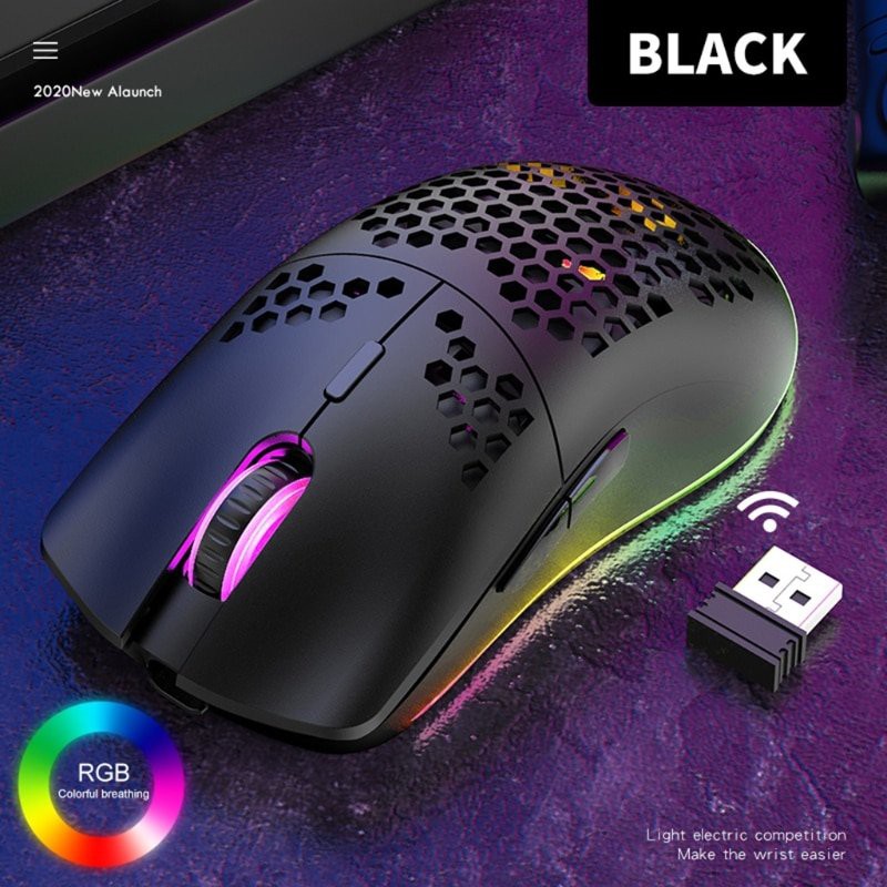 Chuột Gaming không dây Dây XUNFOX XYH80 3200DPI LED RGB 16,8 Triệu Màu 7 Phím Macro - BẢO HÀNH 12 THÁNG