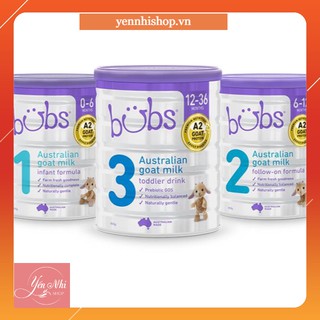 Sữa dê bubs organic úc đủ số 1 2 3 lon 800 gram