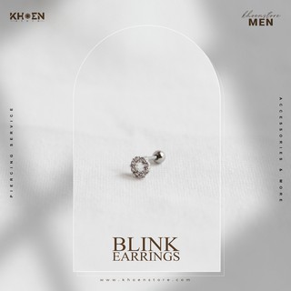 (1 Chiếc) Khuyên tai Tròn đá zircon