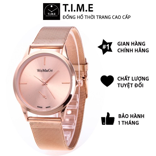 Đồng Hồ Nữ Ulzzang Hồng Cao Cấp Mặt Số La Mã Nữ Tính/đẹp/dây da/chính hãng/thông minh/treo tường/điện tử/để bàn/casio