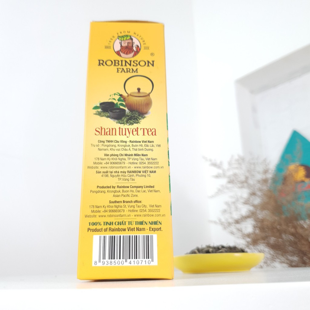 Trà Pha Ấm Shan Tuyết Robinson Farm 150g  100% lá trà tươi nguyên chất chọn lọc - Thơm ngon đậm vị - Chất lượng hảo hạng