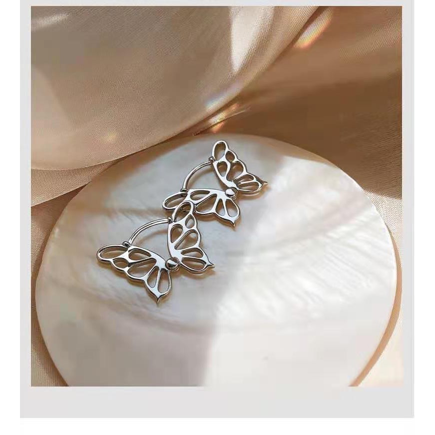 Bông tai nữ hàn quốc, khuyên tai hình cánh bướm BUTTERFLY