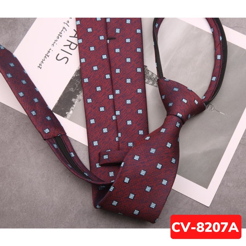 Cà vạt Nam bản to 8cm phong cách lịch sự, chững chạc, Cravat thắt sẵn, Calavat chú rể, Cavat công sở, dự tiệc CV-8207