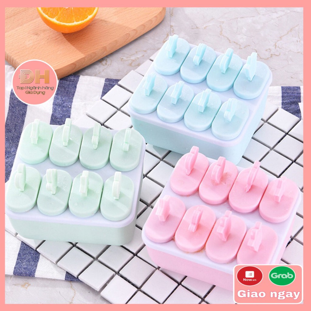 Khuôn Làm Kem 8 Que Tại Nhà Set 8 Que. Khay Làm Kem Que Xinh Xắn Tiện Dụng Dễ Dàng Sử Dụng