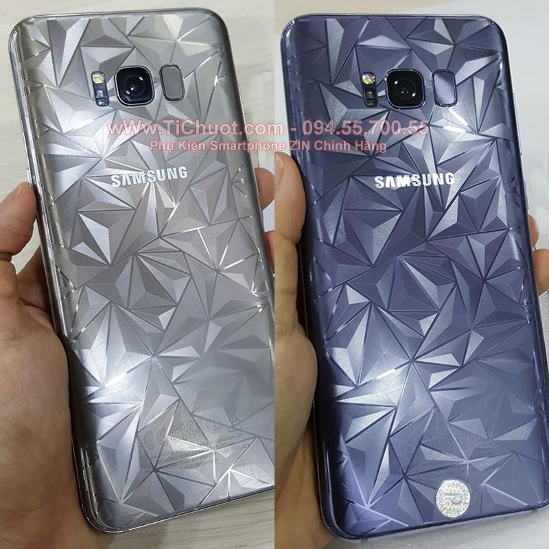 Dán Dẻo 3D Kim cương Samsung S8, S8 Plus mặt sau