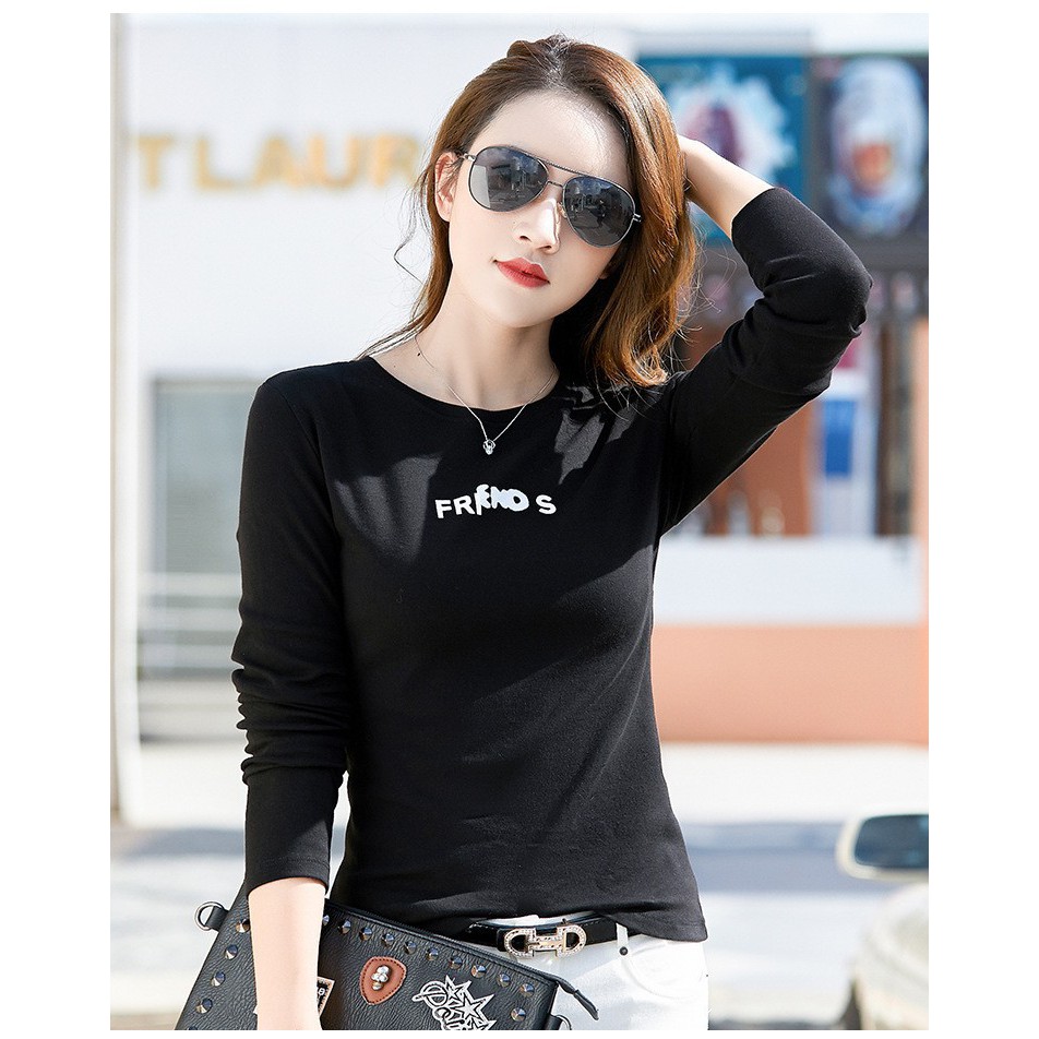 TN7605 - Áo thun nữ dài tay mùa thu hàng nhập