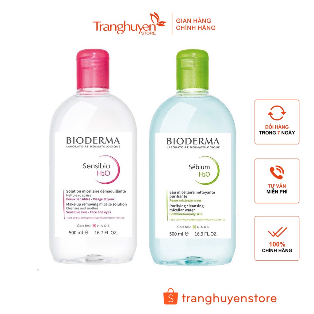 Tẩy trang BIODERMA 500ml Chuẩn Pháp