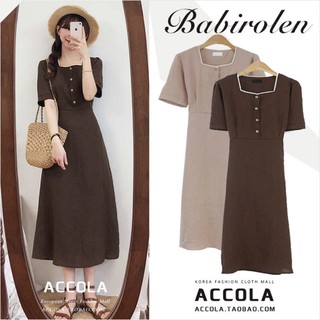 [ORDER] Đầm vintage màu nâu Ulzzang