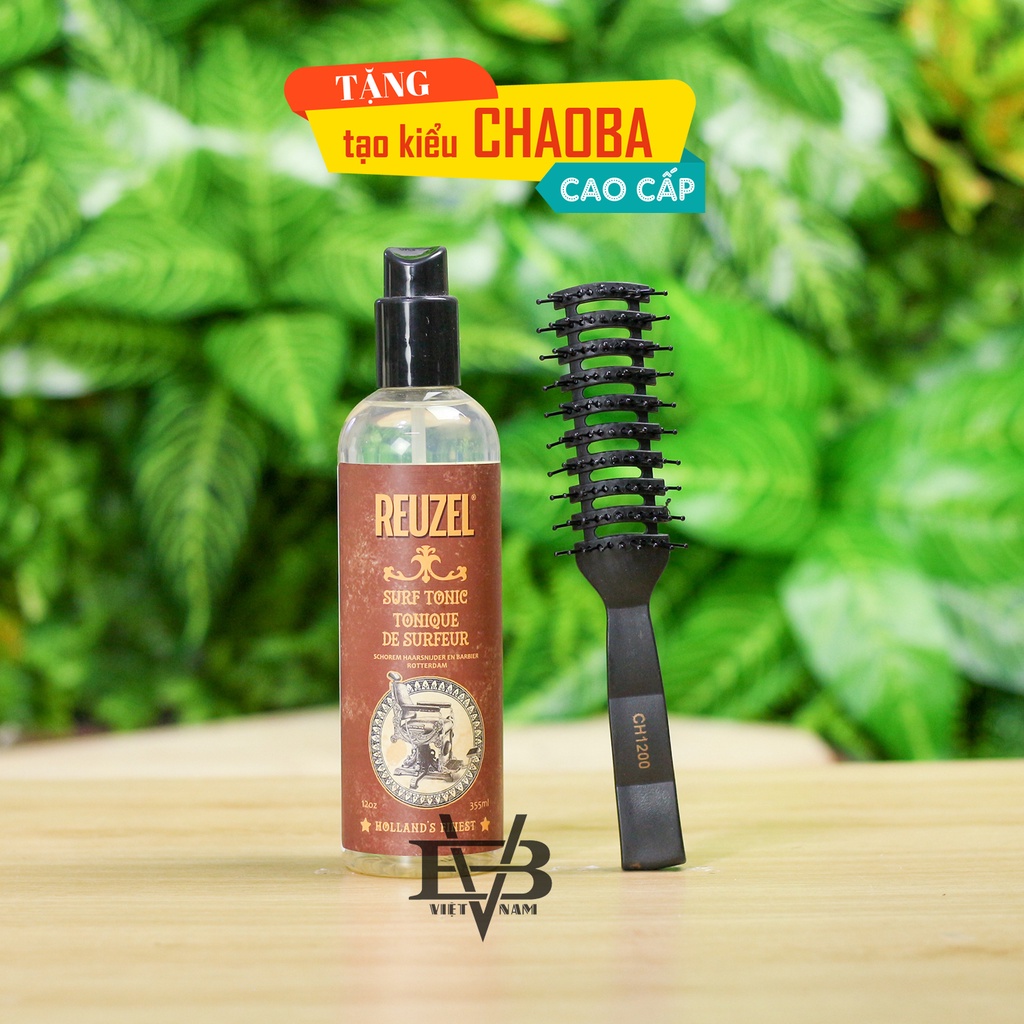 [CHÍNH HÃNG] Chai xịt dưỡng tóc Pre Styling Reuzel Surf Tonic 355ml + Tặng lược tạo kiểu tóc Chaoba