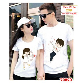 Áo đôi cute bắn phá trái tim anh