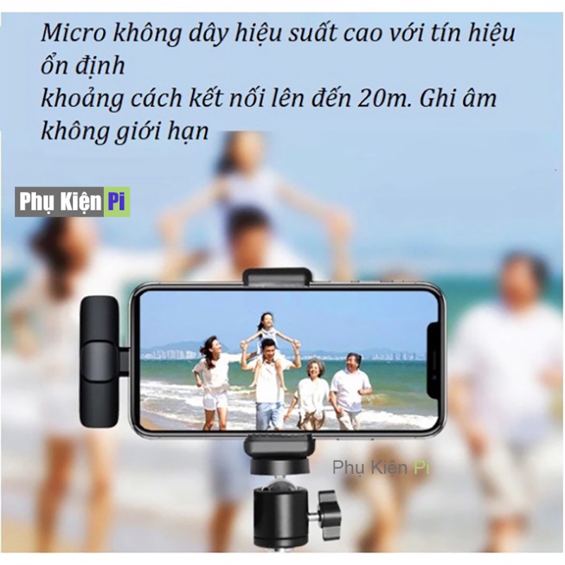 Micro cài áo không dây K8-K9-K35 khử tiếng ồn siêu cấp, xa 20m, Micro thu âm không dây mẫu mới - hàng chính hãng