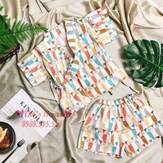 Set bé gái yukata mùa hè rực rỡ