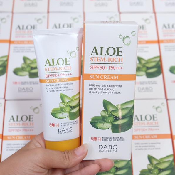 Kem chống nắng Dưỡng da Lô Hội Dabo Aloe Stem Rich Hàn Quốc