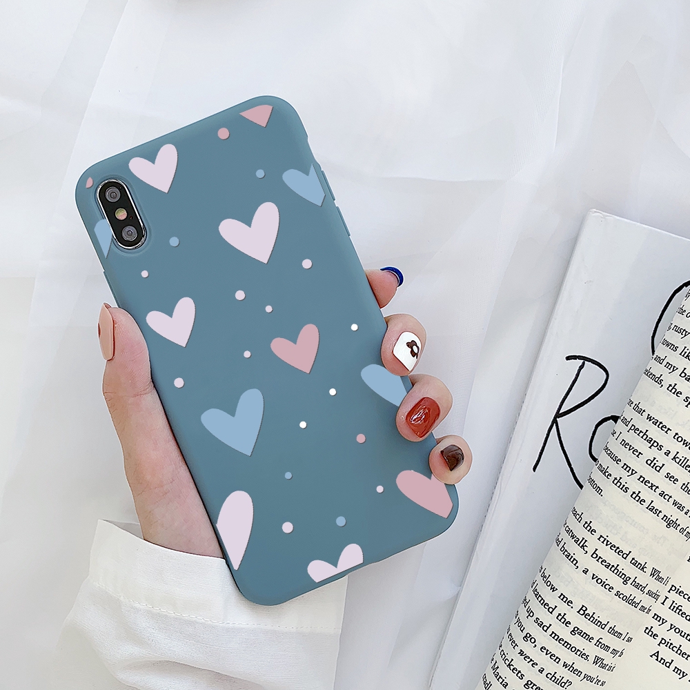 Ốp điện thoại silicon màu nhám in hình dễ thương cho iPhone 6 6s 7 8 X XS XS MAX XR | BigBuy360 - bigbuy360.vn
