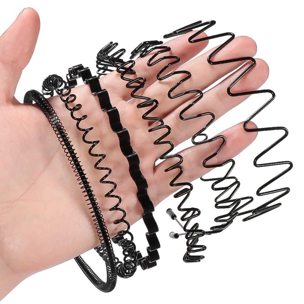 Băng đô cài tóc màu đen trơn thiết kế thời trang đơn giản cho nam