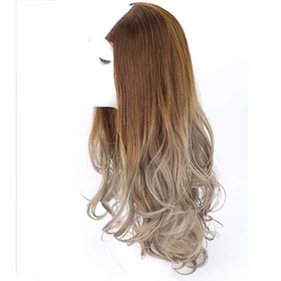 Tóc giả nữ kẹp U ombre FREESHIPTóc kẹp U omber Xám khói KU-9123A