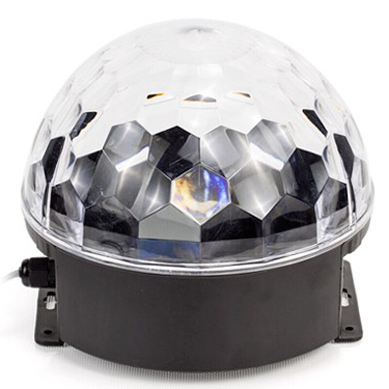 MP3 Magic Rotating Ball LED Music Stage Light Party Crystal Remote Control New 【cuul】