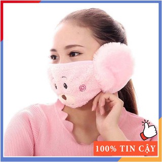 ⚡️ Khẩu trang bịt tai hình gấu siêu ấm cho mùa đông