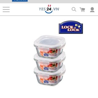 Hộp thủy tinh look and look chịu được nhiệt độ cao . có thể dùng được trong lò vi sóng hay bảo quản thực.