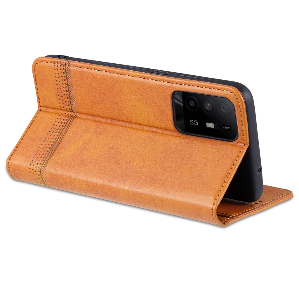 Bao Da pu Điện Thoại Nắp Lật Nam Châm Kiêm Ví Có Thể Làm Giá Đỡ Cho oppo reno6 z 5g reno 6z reno6z