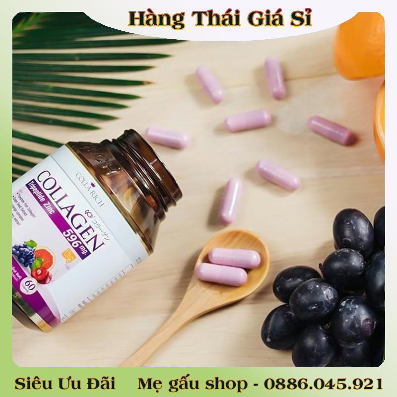 Viên uống Collagen trẻ hoá làn da Colla Rich Thái Lan 60 viên - Hàng Mới Về Date Xa