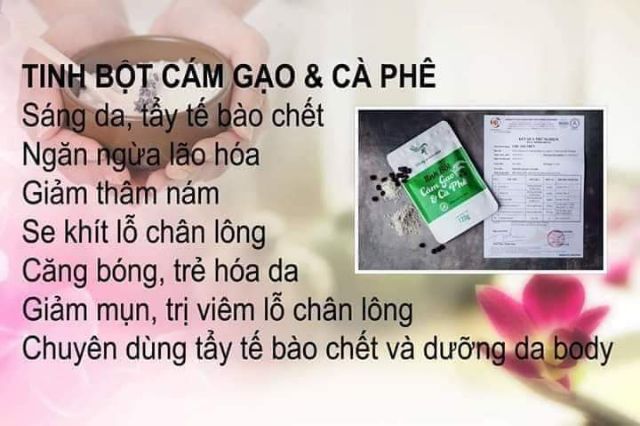 Tắm trắng  CÁM GẠO CÀ PHÊ