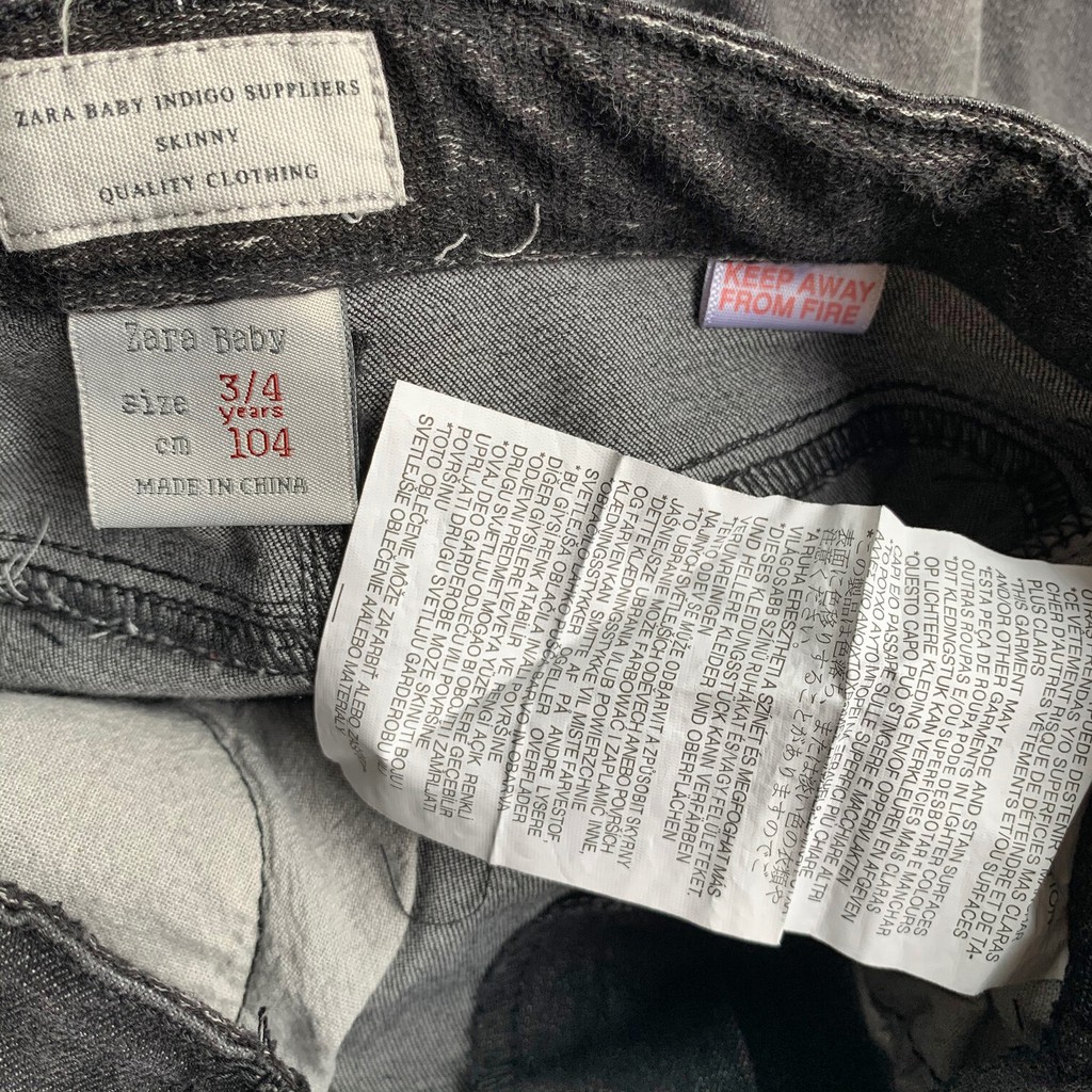 QUẦN DÀI BÉ TRAI – ZARA BABY DENIM - SIZE 9-12M , 18-24M , 2-3Yrs , 3-4Yrs