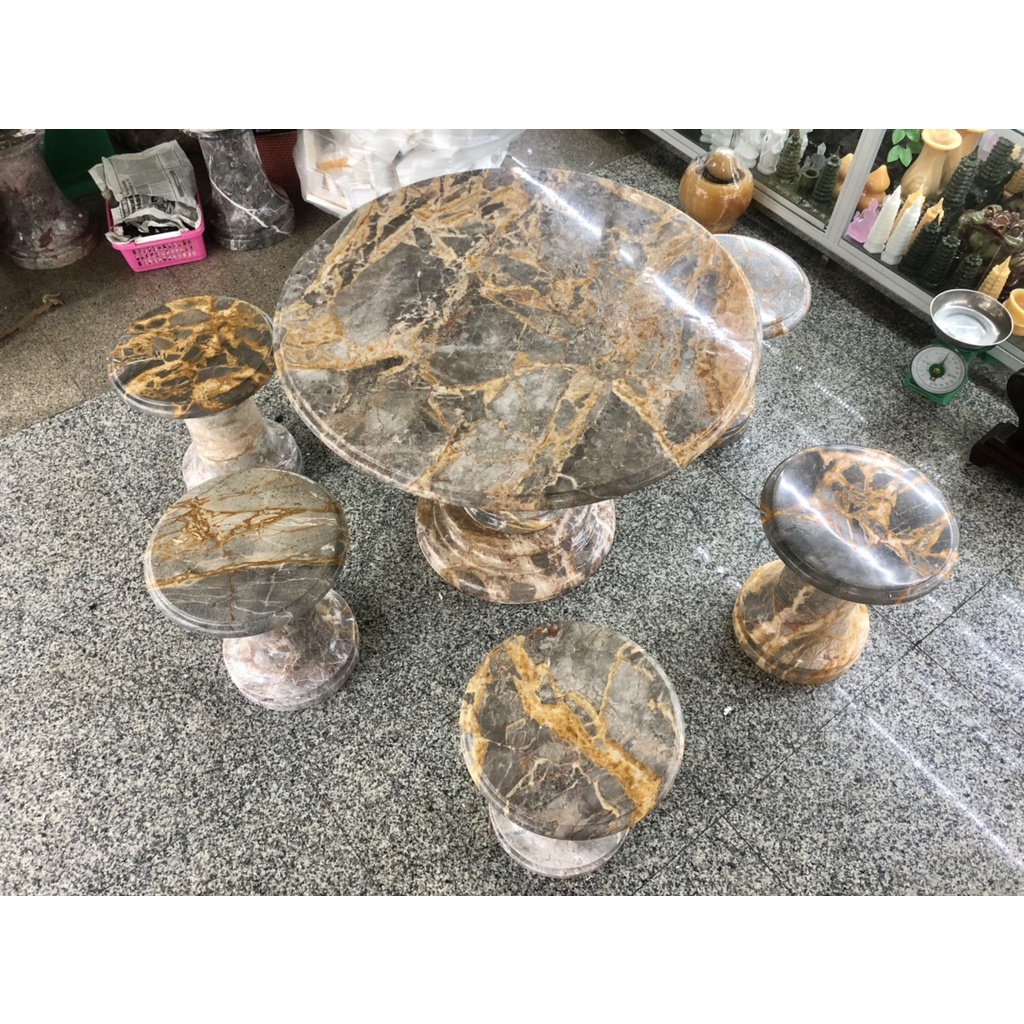 Bộ bàn ghế đá hoa cương trong nhà sân vườn ngoài trời ban công