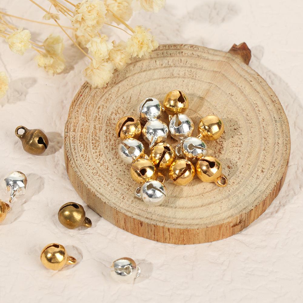 Bộ 50 Chuông Nhỏ Màu Cầu Vồng Xinh Xắn|Chuông Thay Thế Cho Búp Bê Màu Nâu