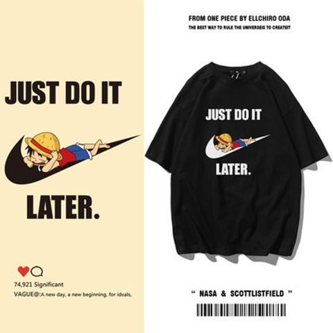 Áo Thun 100% Cotton Tay Ngắn Cổ Tròn Dáng Rộng In Họa Tiết Hoạt Hình Thời Trang Mùa Hè Cho Nam