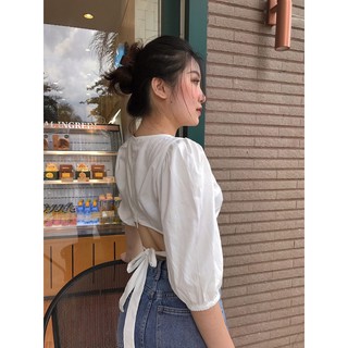 Áo buộc nơ eo