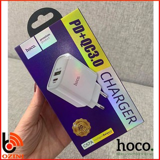 CỦ/CỐC SẠC NHANH HOCO C57A USB QC3.0 & TYPE-C