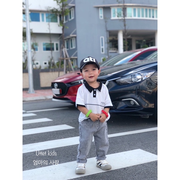 ÁO THUN CỔ POLO CHO BÉ GÁI VÀ BÉ TRAI 235 SIZE 80 ĐẾN 120