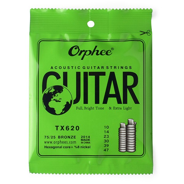 Dây cho đàn guitar Aucostic Orphee TX-620 cỡ (10-47)