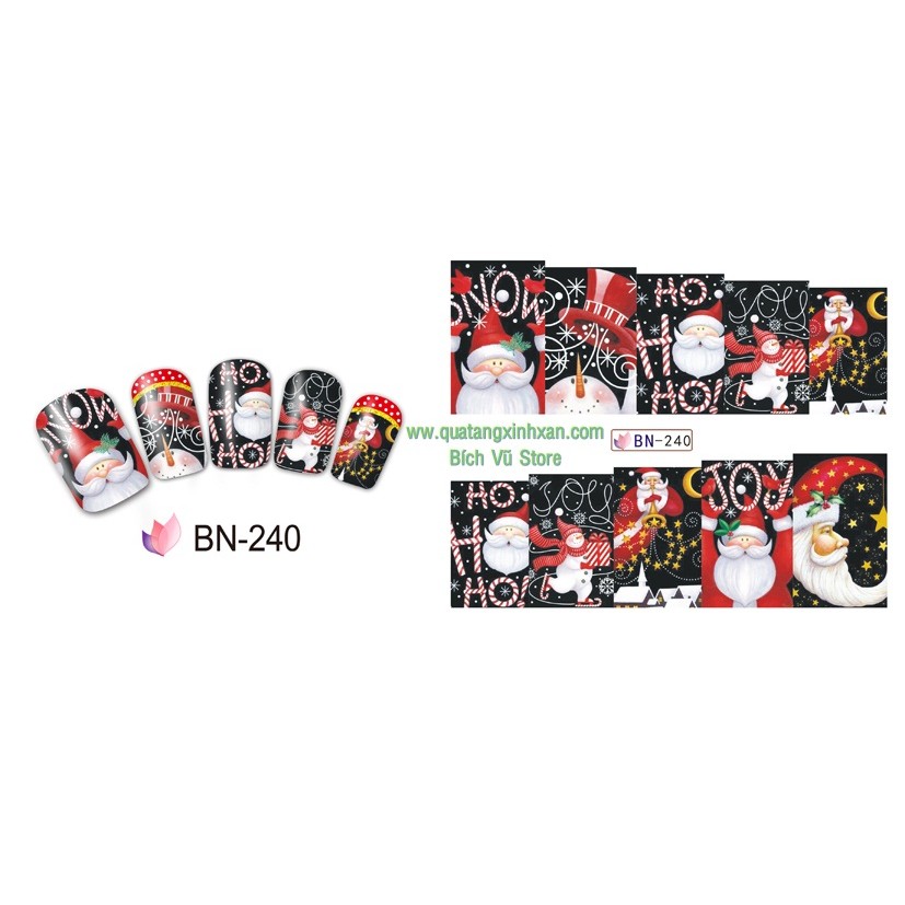 Decal nước dán móng mã BN (Noel)