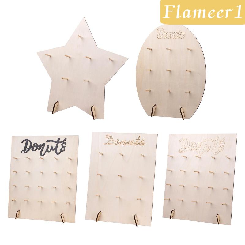 [Flameameer1] Giá Đỡ Trưng Bày Bánh Donut Bằng Gỗ Hình Ngôi Sao Kích Thước 38cm