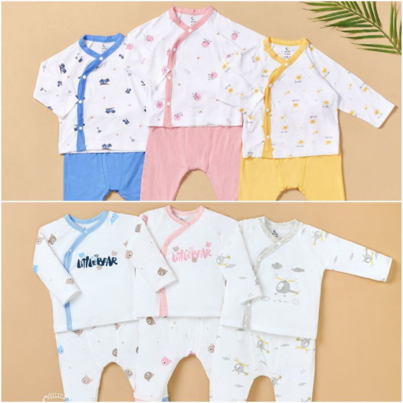 Moon -  Bộ dài tay sơ sinh Moon petit cho bé 3-7kg