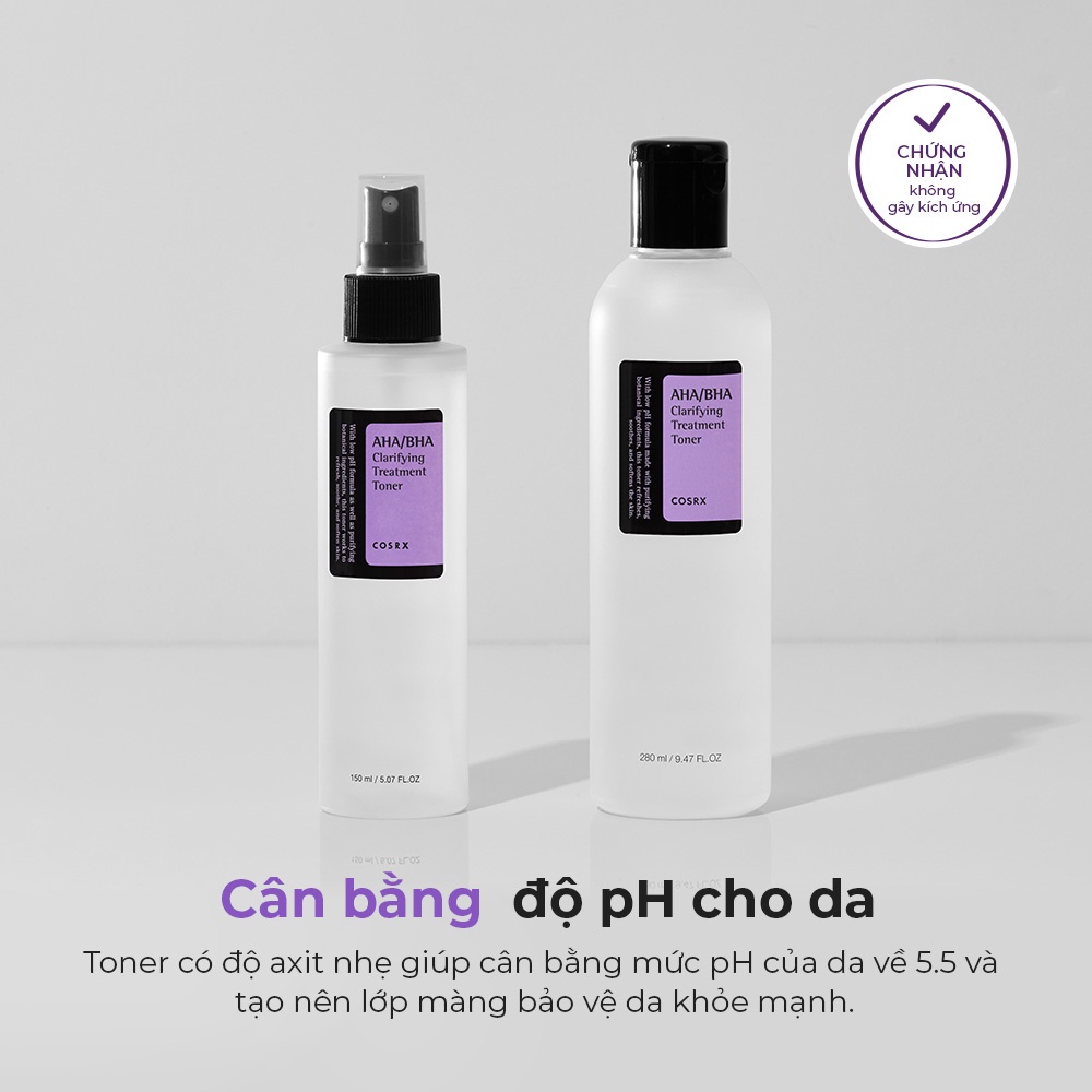 Nước Hoa Hồng Cosrx Chứa AHA/ BHA Clarifying Treatment Toner 50ml - 100ml - 150ml Tẩy Tế Bào Chết, Làm Sáng Da, Giảm Mụn