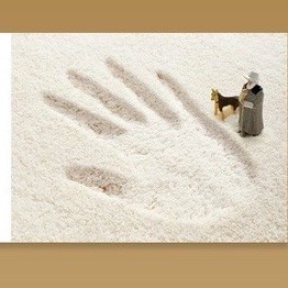 Thảm chân giường mềm mịn hình mèo bay phong cách Châu Âu cỡ 50*120cm