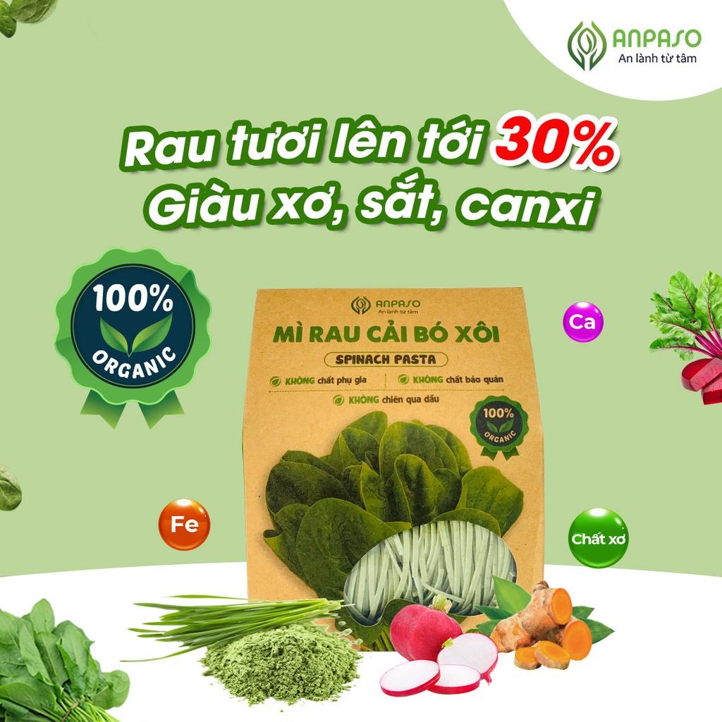 Mì Hữu Cơ Giảm Cân Organic Rau Củ Mầm Lúa Mạch Anpaso, Eat clean, ăn chay, không chiên nóng, tốt cho tiêu hóa 300g