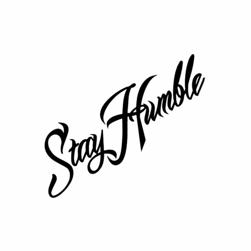 Miếng sticker &quot;STAY HUMBLE&quot; dán ô tô ngộ nghĩnh 14.8cm x 5cm