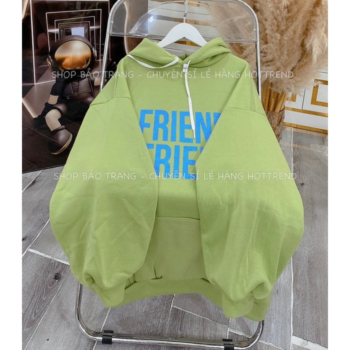 Áo Nỉ Hoodie Mũ 2 Lớp FRIEND Hottrend 2022 Form Rộng Unisex Hàn Quốc Kiểu Dáng Trẻ Trung Hàn Quốc