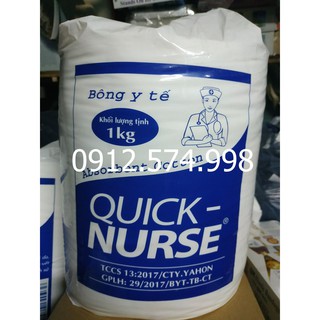 Bông y tế (Bông gòn) QUICK NURSE 500g; 1kg (Gòn kí)