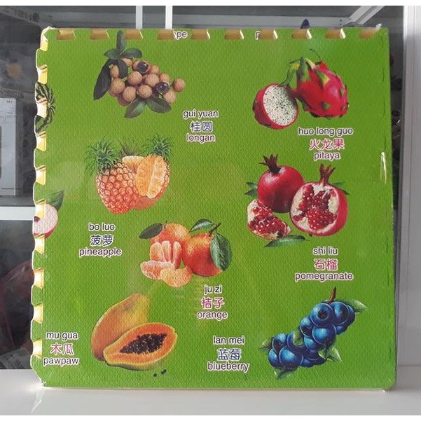 [Shopee siêu rẻ] Thảm xốp ghép hình con vật, bảng chữ cái, hoa quả, ôtô (4 tấm 60x60cm)