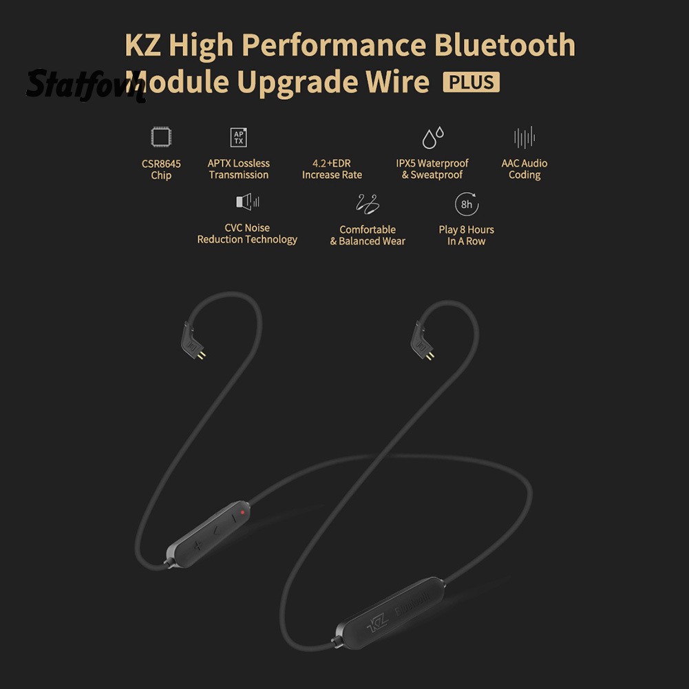 Dây đeo cổ 2Pin/MMCX cho tai nghe bluetooth KZ-ZS5/ZS6/ZSA/ZST/ZSN/ZS10