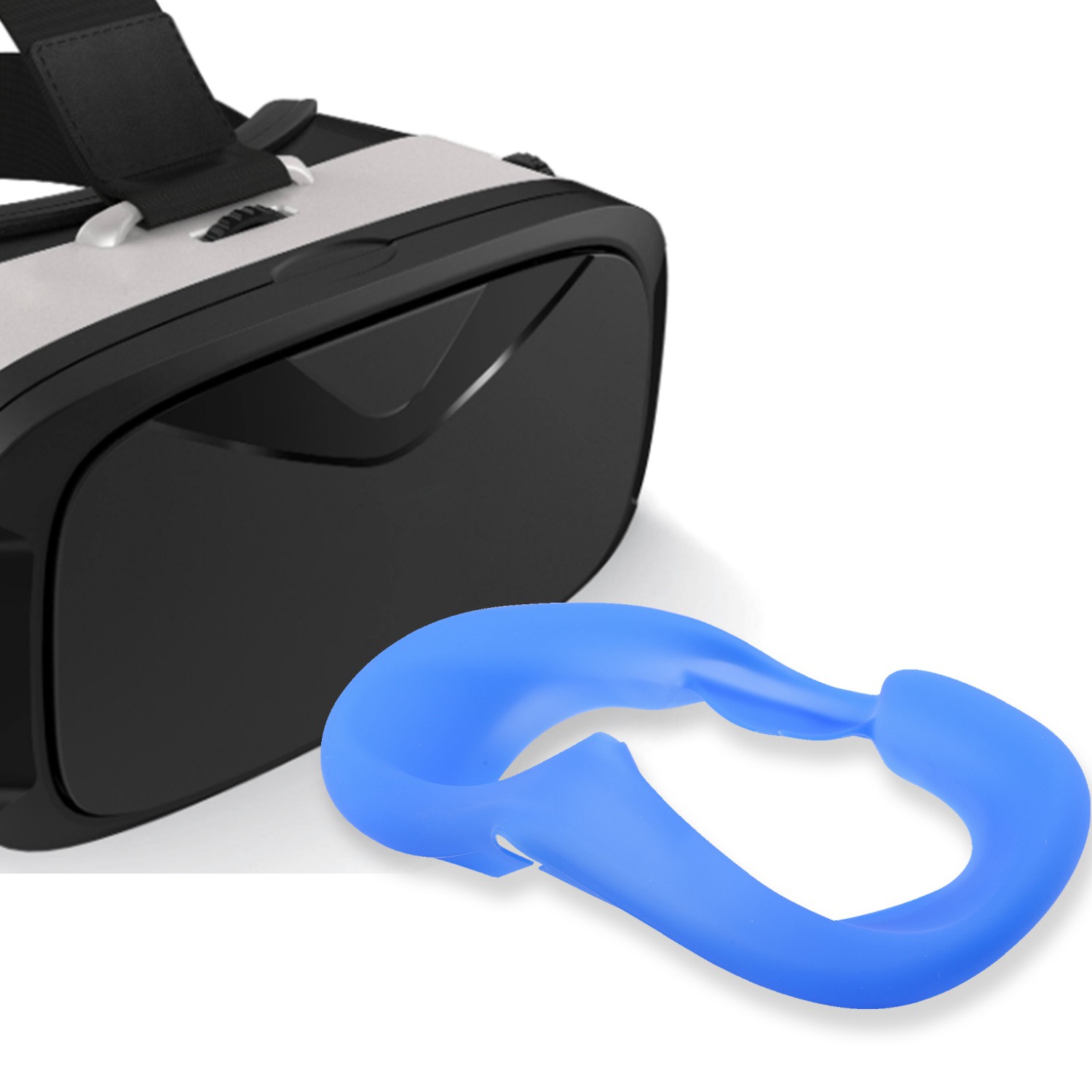 (Hàng Mới Về) Mặt Nạ Mắt Bằng Silicon Mềm Chống Mồ Hôi Màu Xanh Dương Cho Oculus Quest Vr