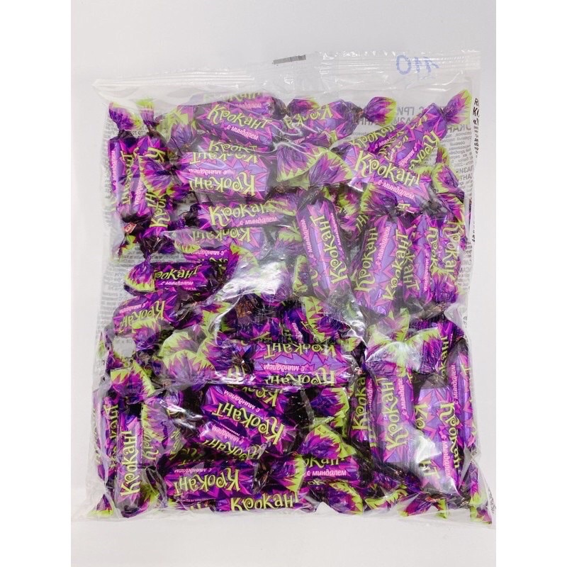 Kẹo tím Nga krokant socola hạnh nhân 500g