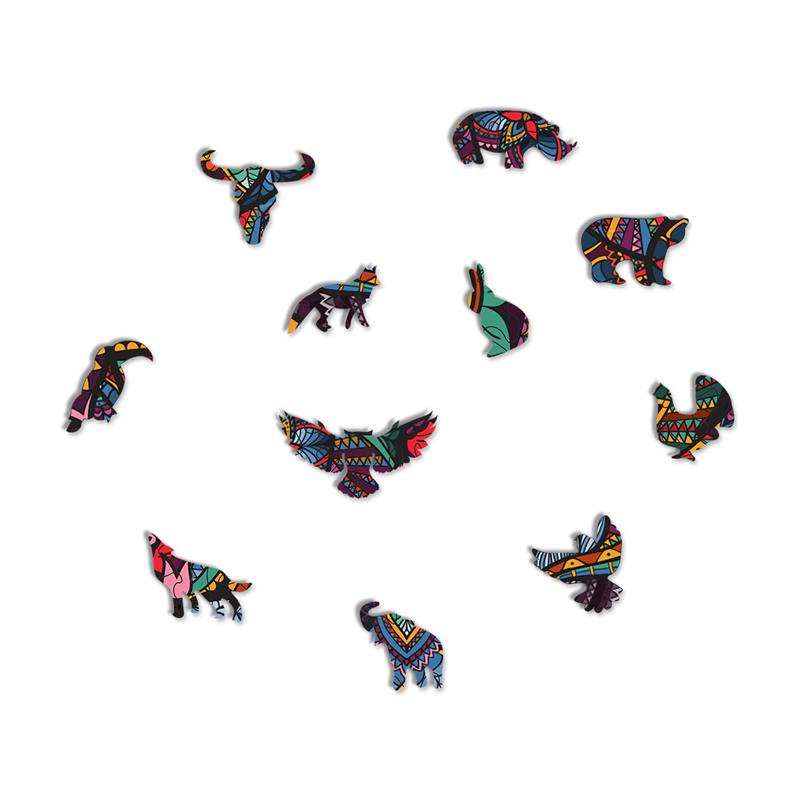 Bộ xếp hình gỗ đồ chơi Thegioipuzzle ghép hình puzzle con vật- Con Cú 02
